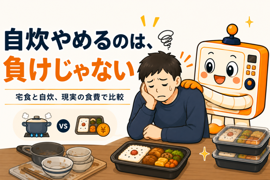 自炊やめるのは負けじゃない 宅食と自炊を現実の食費で比較