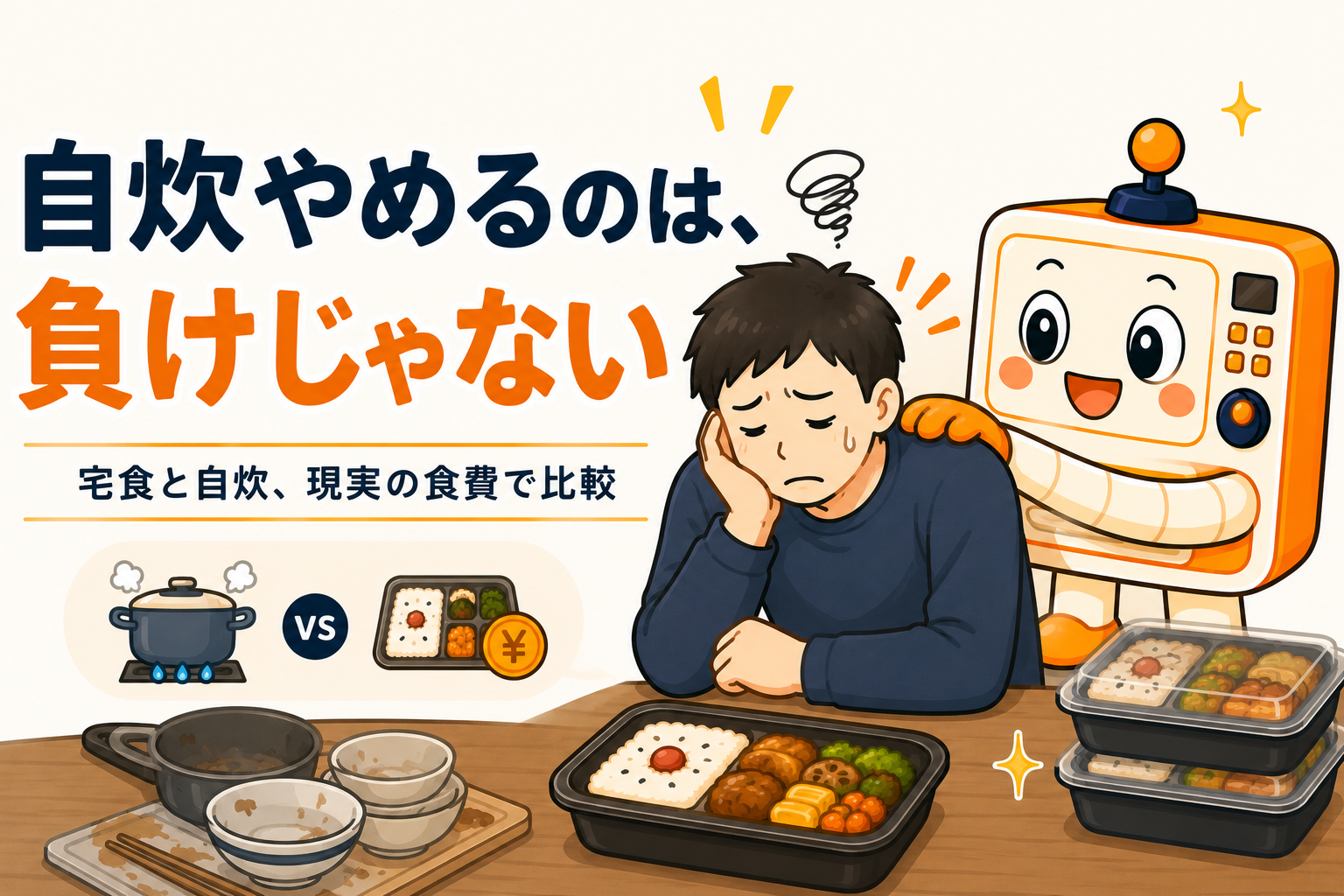 自炊やめるのは負けじゃない 宅食と自炊を現実の食費で比較