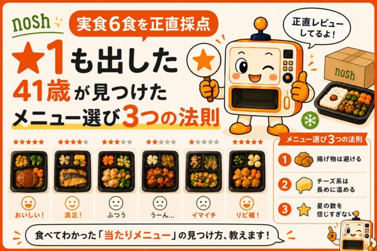 nosh実食6食を正直採点｜メニュー選び3つの法則