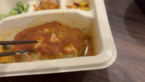 きのことチーズのトマトハンバーグ 実食